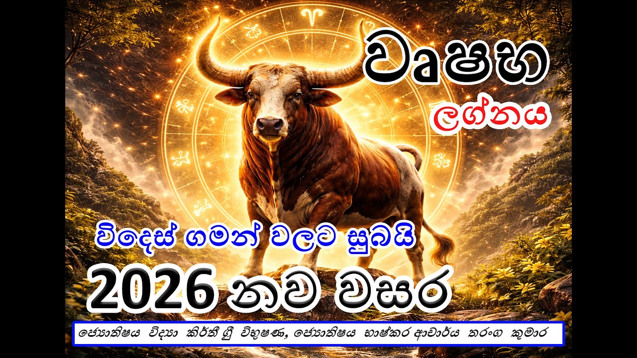 2026 නව වසර (වෘෂභ ලග්නය)