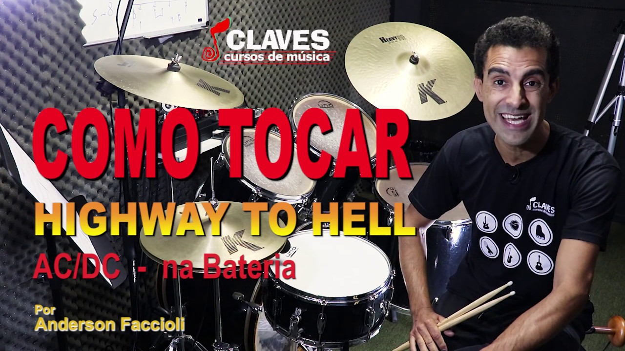 Highway to Hell - AC/DC - Como tocar na bateria (Tutorial)