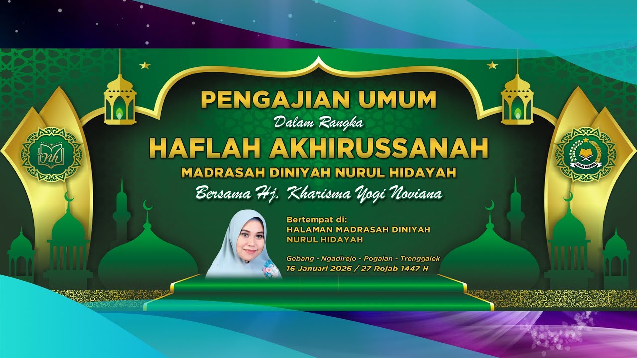 HJ. KHARISMA  PENGAJIAN  HAFLAH AKHIRUSSANAH  MADRASAH DINIYAH NURUL HIDAYAH 16 JANUARI 2026