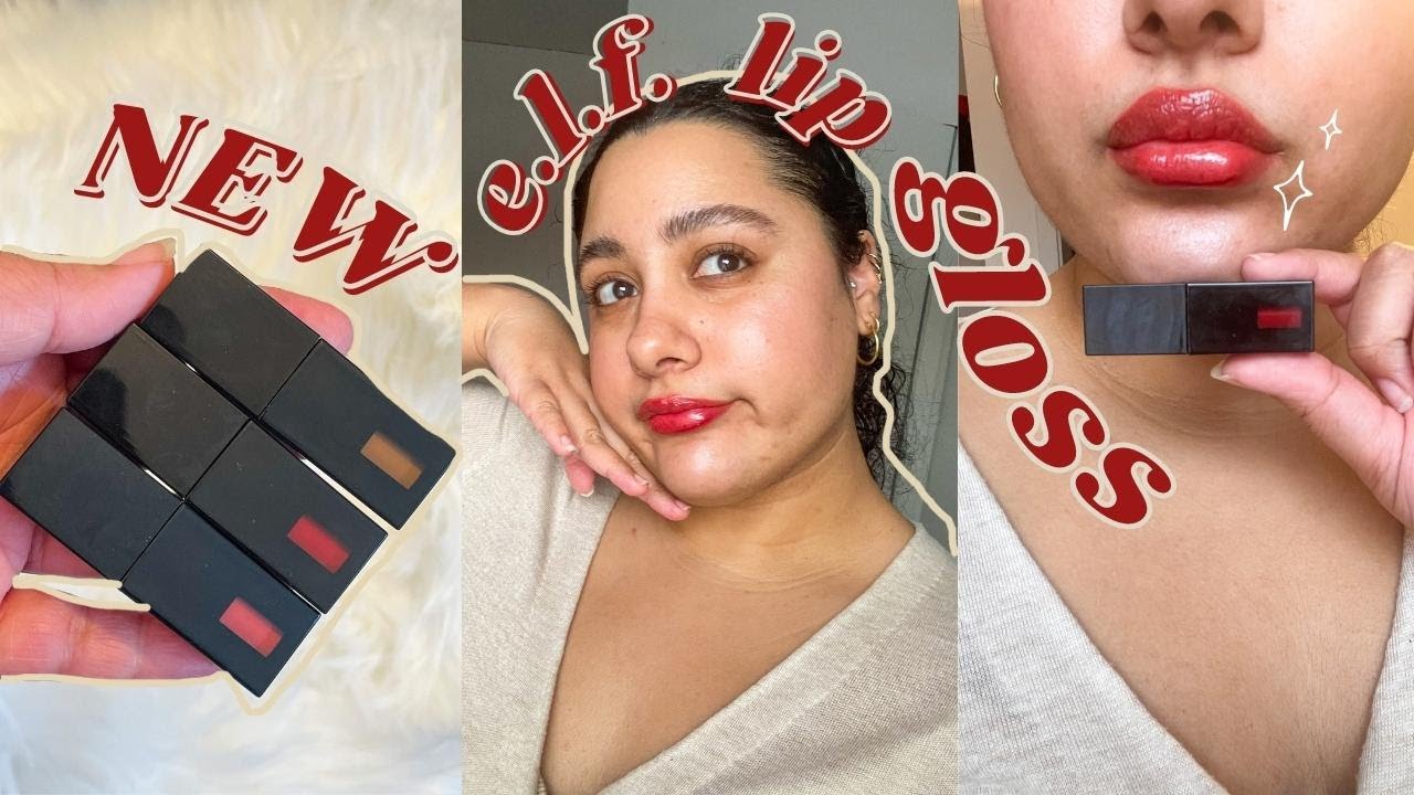 ✨ NEW e.l.f. glossy lip stain ✨ | quick swatch & demo 