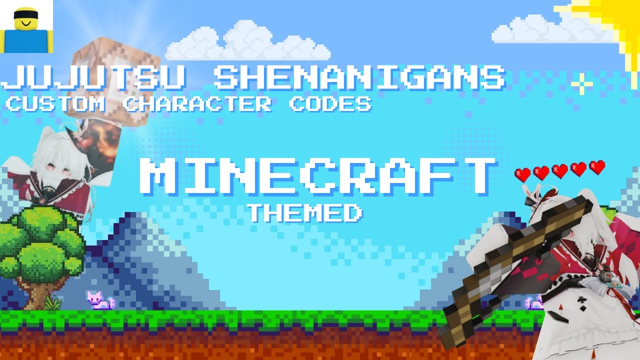 Roblox Jujutsu Shenanigans - Minecraft Themed Character Showcase with Codes