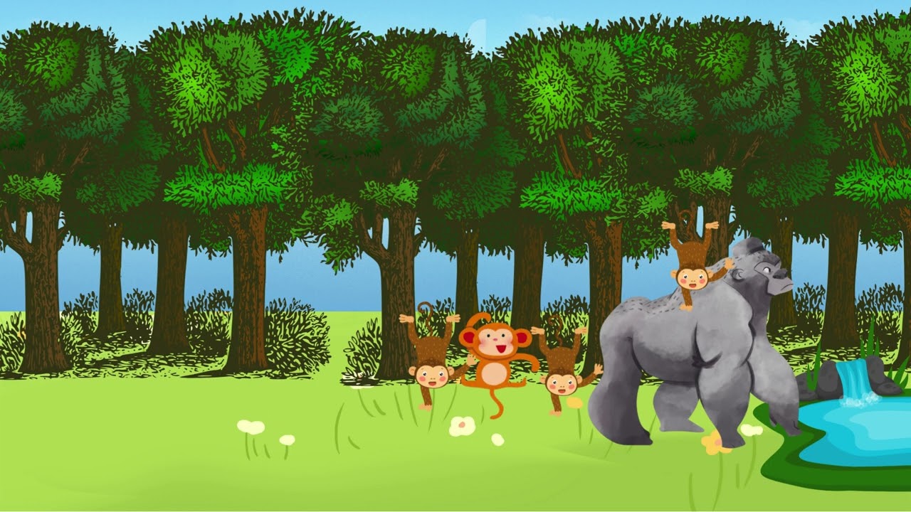 Gorila veselă 🦍 C&acirc;ntec educativ pentru copii | Robolino 🤖