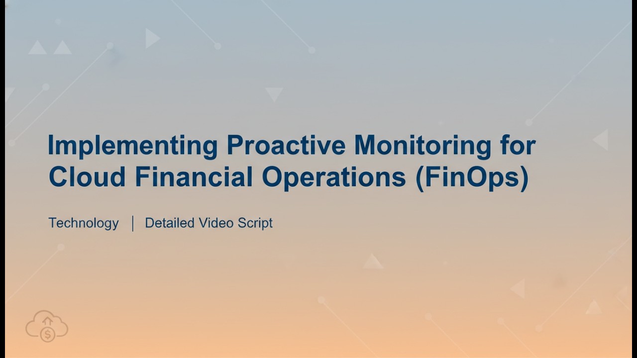 Implementing Proactive Monitoring for Cloud FinOps | Cloud Cost Optimization & FinOps Best Practices