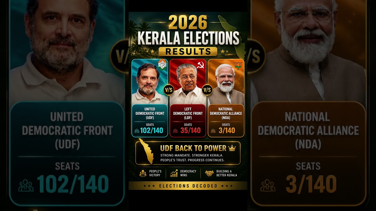 Kerala Results 🔥 Congress Leads, CPI(M) Down | Kerala Elections