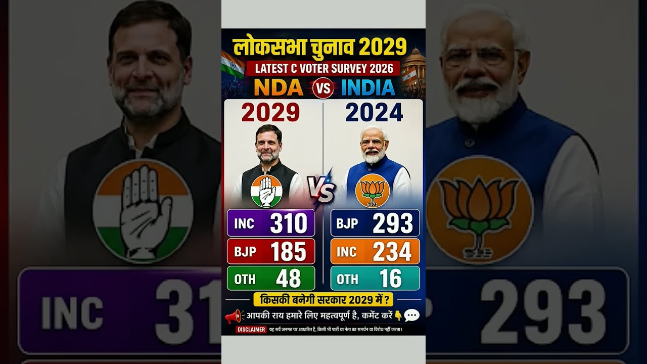 Lok Sabha Election 2029 Biggest Survey Shock Sarkar? NDA vs INDIA KaunBanayega#modi