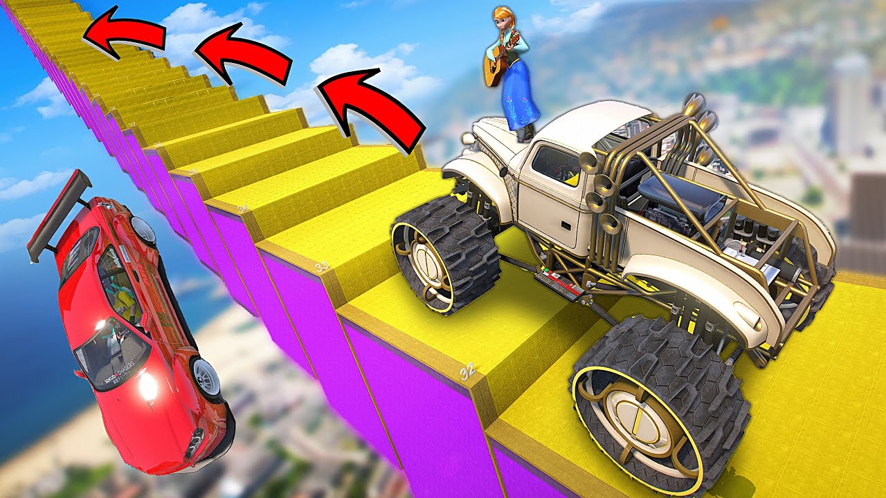 Мынау үлкен көлік қанша баспалдаққа шығады екен 😱(GTA5)