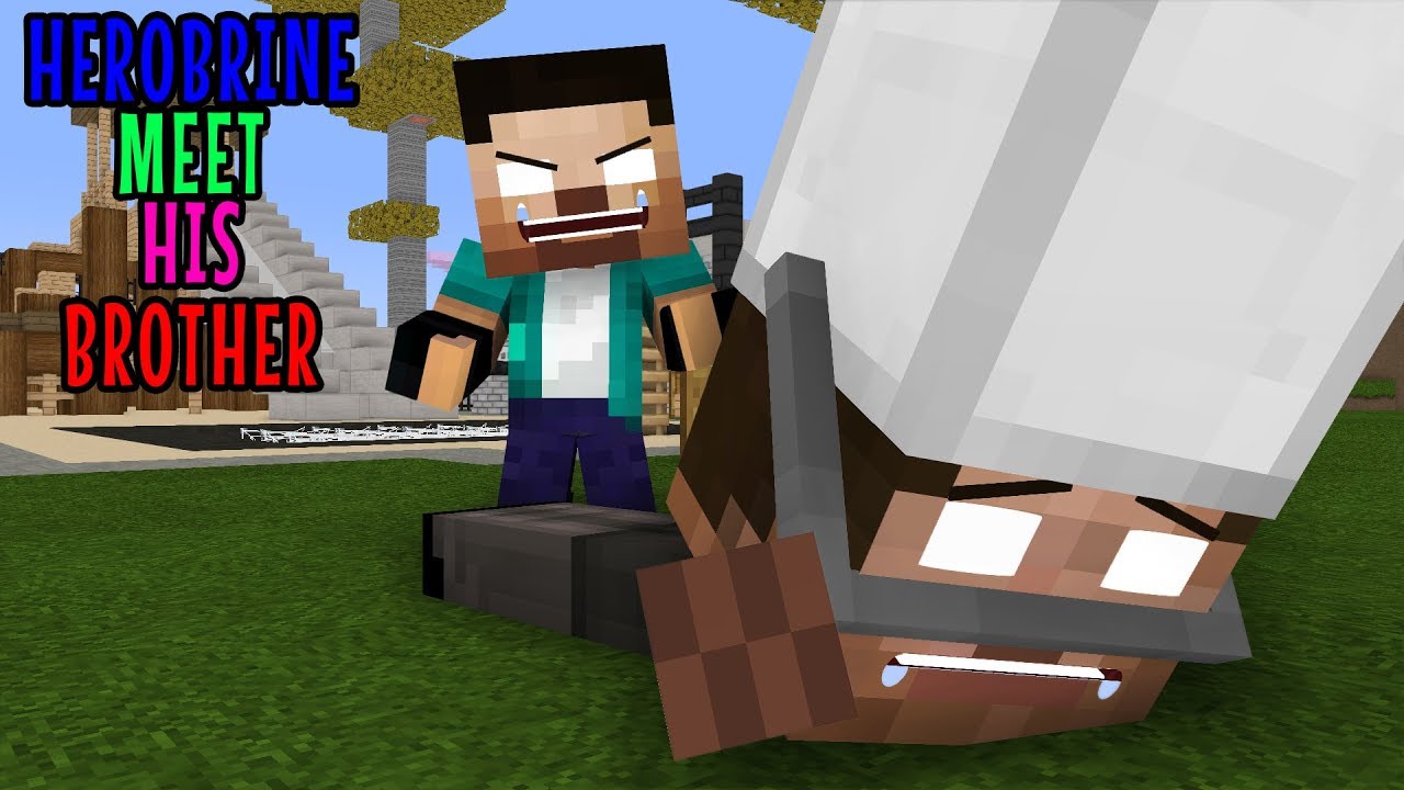 Monster School | HEROBRINE MEET HIS BROTHER  | Monster School