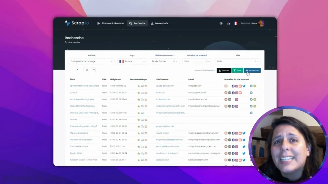 Prospection : Trouver des 📧 emails & 📞 num&eacute;ro t&eacute;l&eacute;phone en ⏰ 2 min