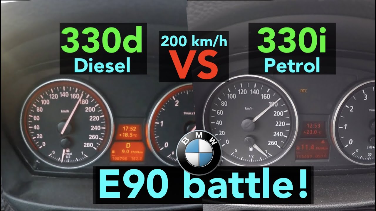 Acceleration Battle | BMW 330i vs 330d | E90 | 190 vs 170 kW