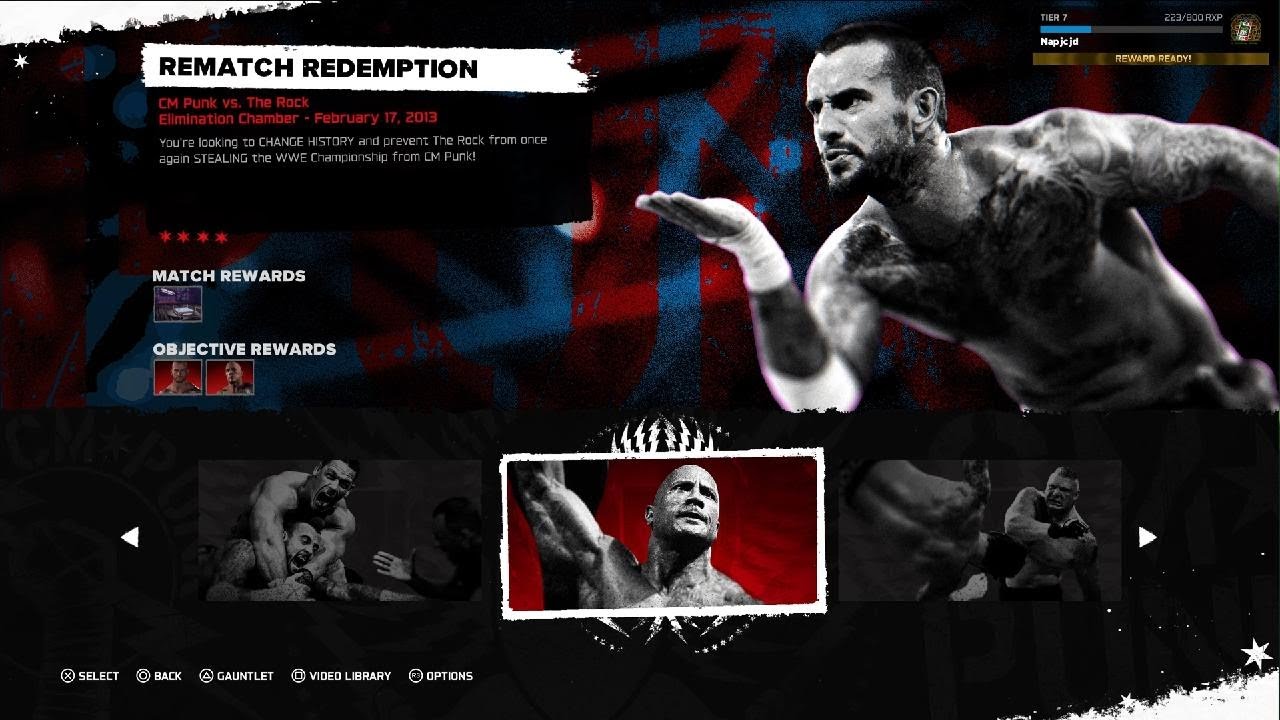 WWE 2K26 2K Showcase: Punked Rematch Redemption CM Punk Vs. The Rock All Objectives