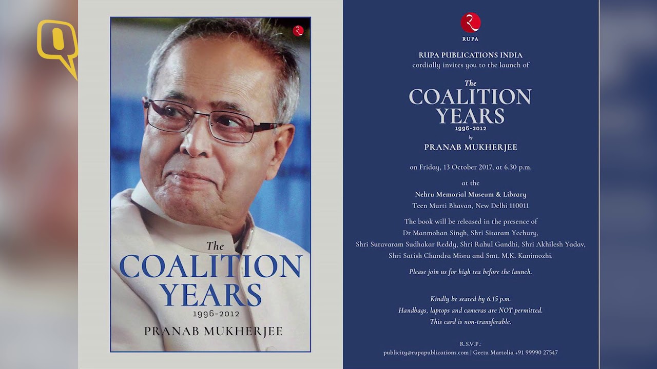 Digs and Laughs, What Went Down At Pranab Mukherjee&rsquo;s Book Launch | The Quint
