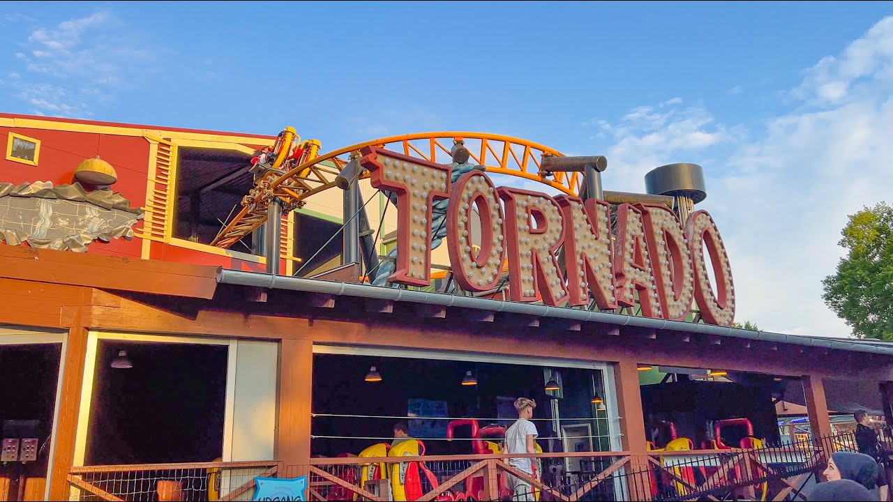 (4K) Tornado - Bakken Roller Coaster Off-Ride 2022
