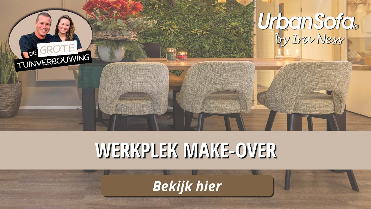 UrbanSofa | Een fijne en comfortabele werkplek met de Evan stoelen en barstoelen | S7E16