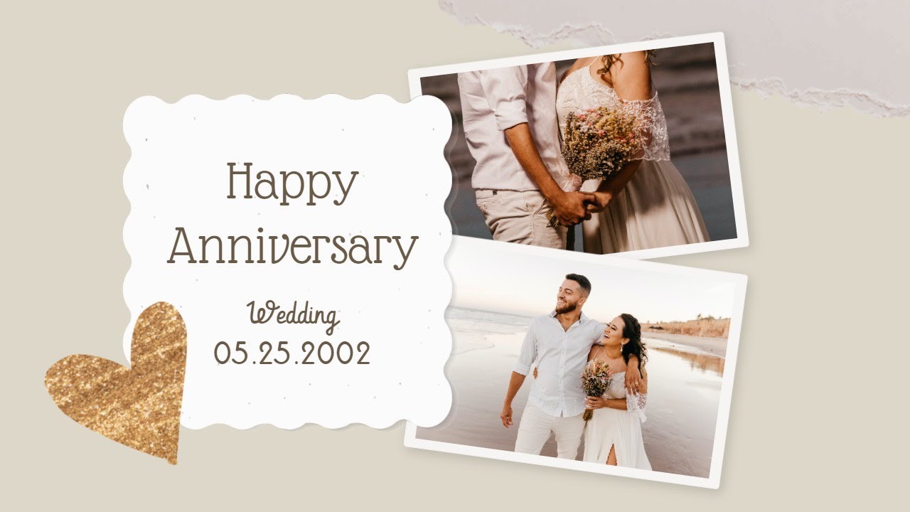 Free Happy Anniversary Slideshow Video Template (Customizable) - FlexClip