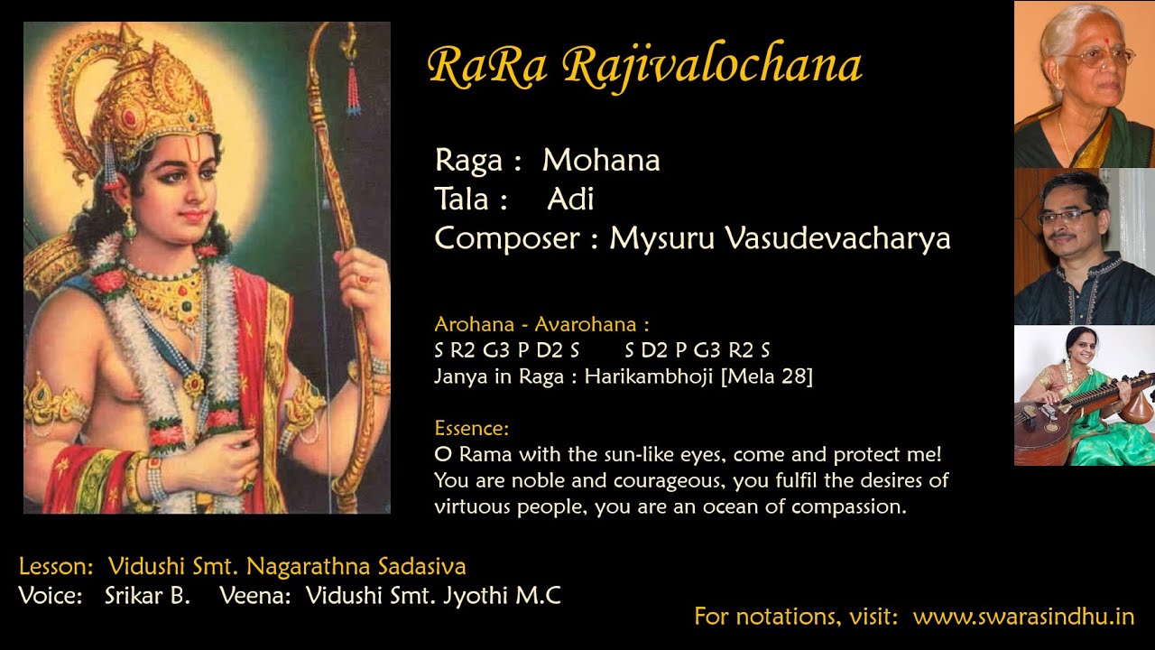 Lesson: Ra Ra Rajivalochana - Mohana
