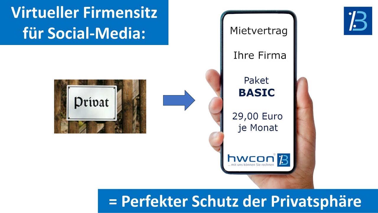 Impressumsadresse für Social-Media Accounts