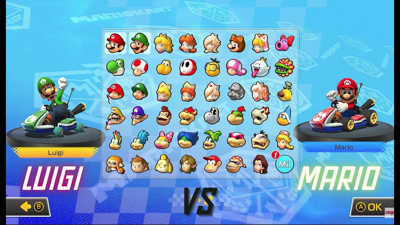 Mario Brothers (Mario vs Luigi) | Mario Kart 8 Deluxe | 4K