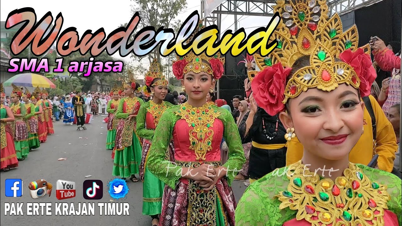 TARI WONDERLAND INDONESIA SMA ARJASA JADI PUSAT PERHATIAN || KARNAVAL ARJASA JEMBER 10 AGUSTUS 2022