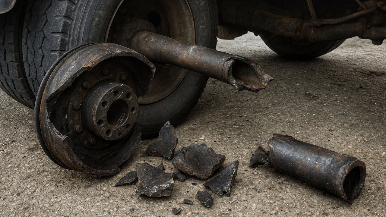 Unbelievable! Truck shaft Breaks Into Pieces Under Extreme Pressure