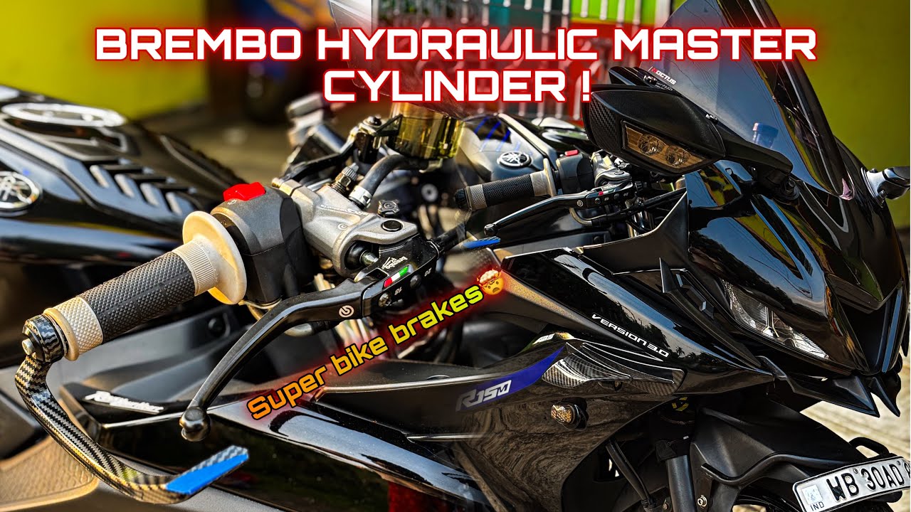 Super Bike Brakes on R15 V3🤯|| Brembo hydraulic master cylinder || Improve your brakes🔥