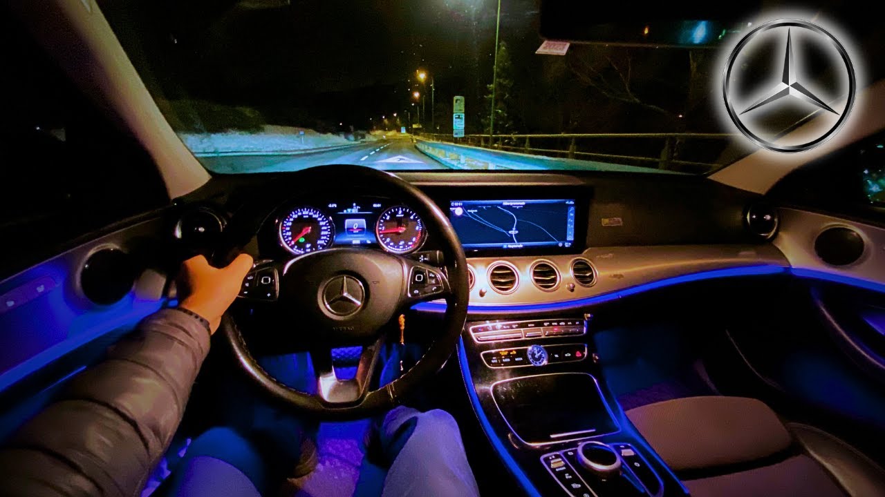2018 MERCEDES BENZ E200D 150HP (4K) - POV NIGHT DRIVE!!!!