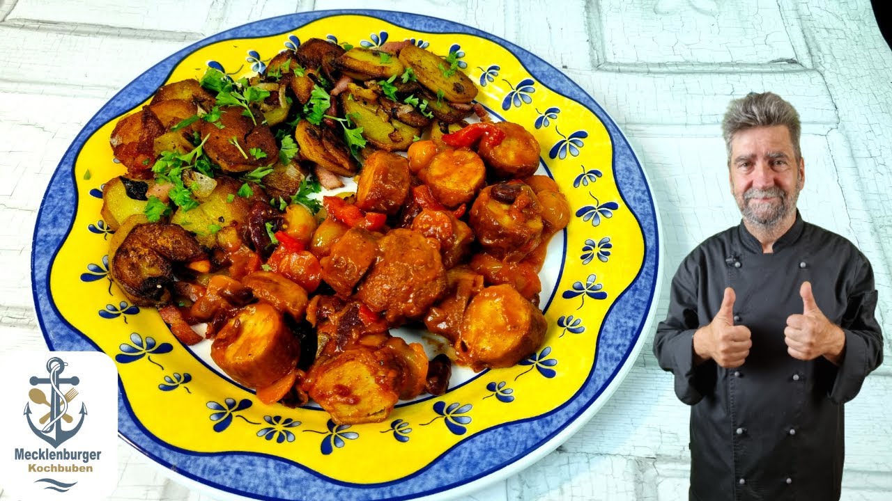 Sagenhafte Bratwurstpfanne mit Knuspriger Beilage