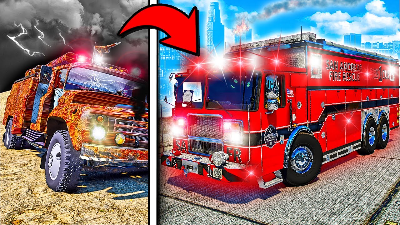 Restoring ABANDONED OLD Fire Truck in GTA 5!