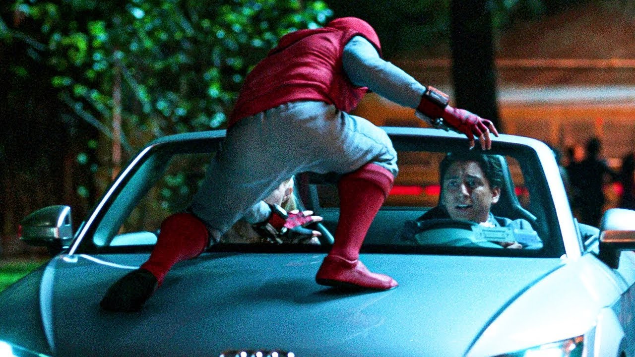 Peter Steals Flash's Car Scene | Spider-Man Homecoming (2017) Movie CLIP 4K