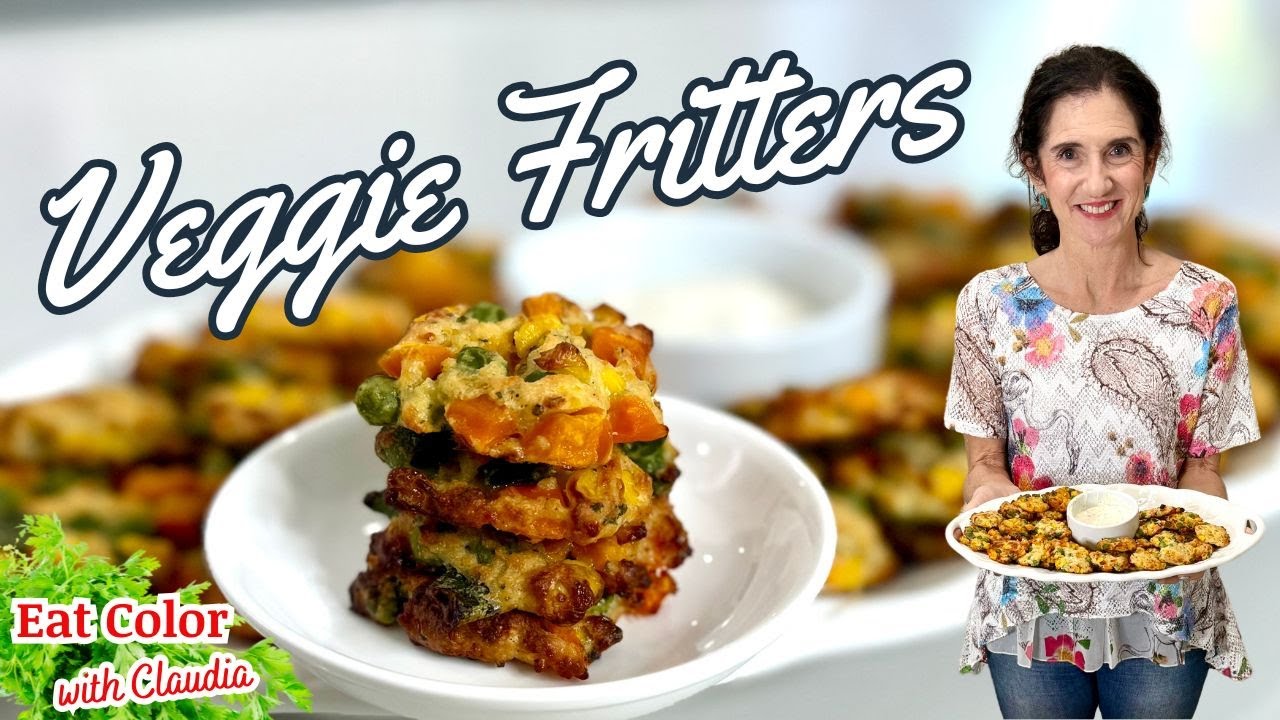 Baked Veggie Fritters | Easy, Crispy & Made from Frozen @Eat Color with Claudia