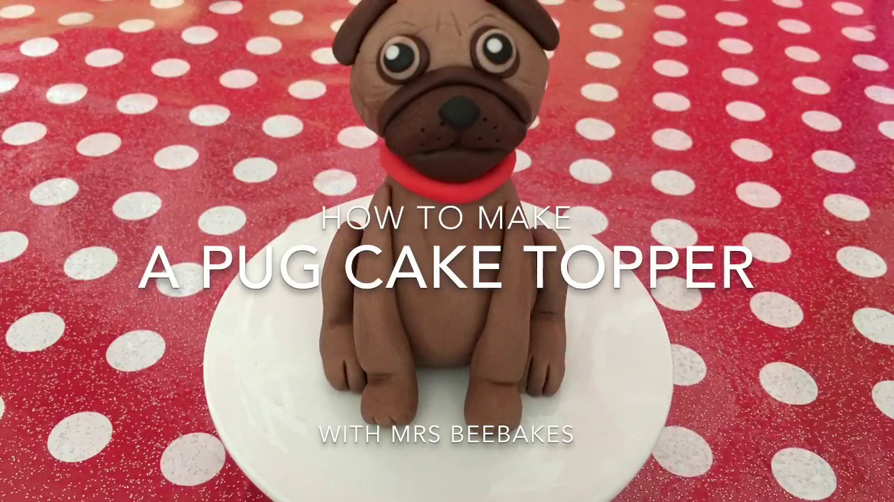 How to make a fondant pug cake topper