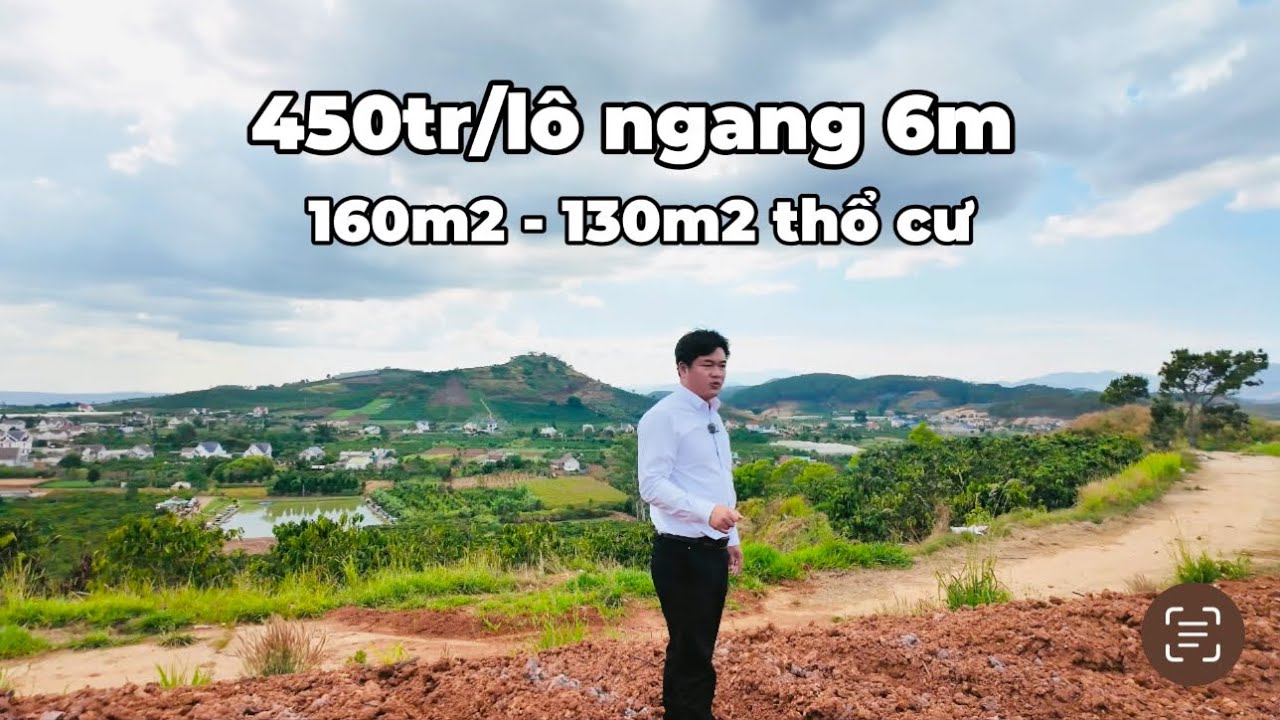 Chỉ 450tr/lô 160m2 130m2 thổ cư, ngang 6m tại thôn Hai Bà Trưng, Nam Hà Lâm Hà | Đất ven Đà Lạt