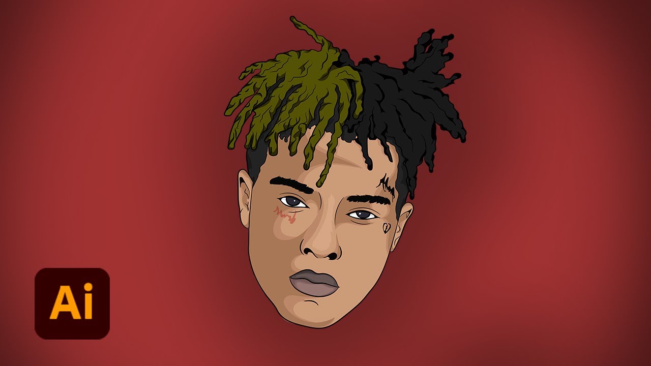 XXXTENTACION Vector Portrait Speed Art | Adobe Illustrator