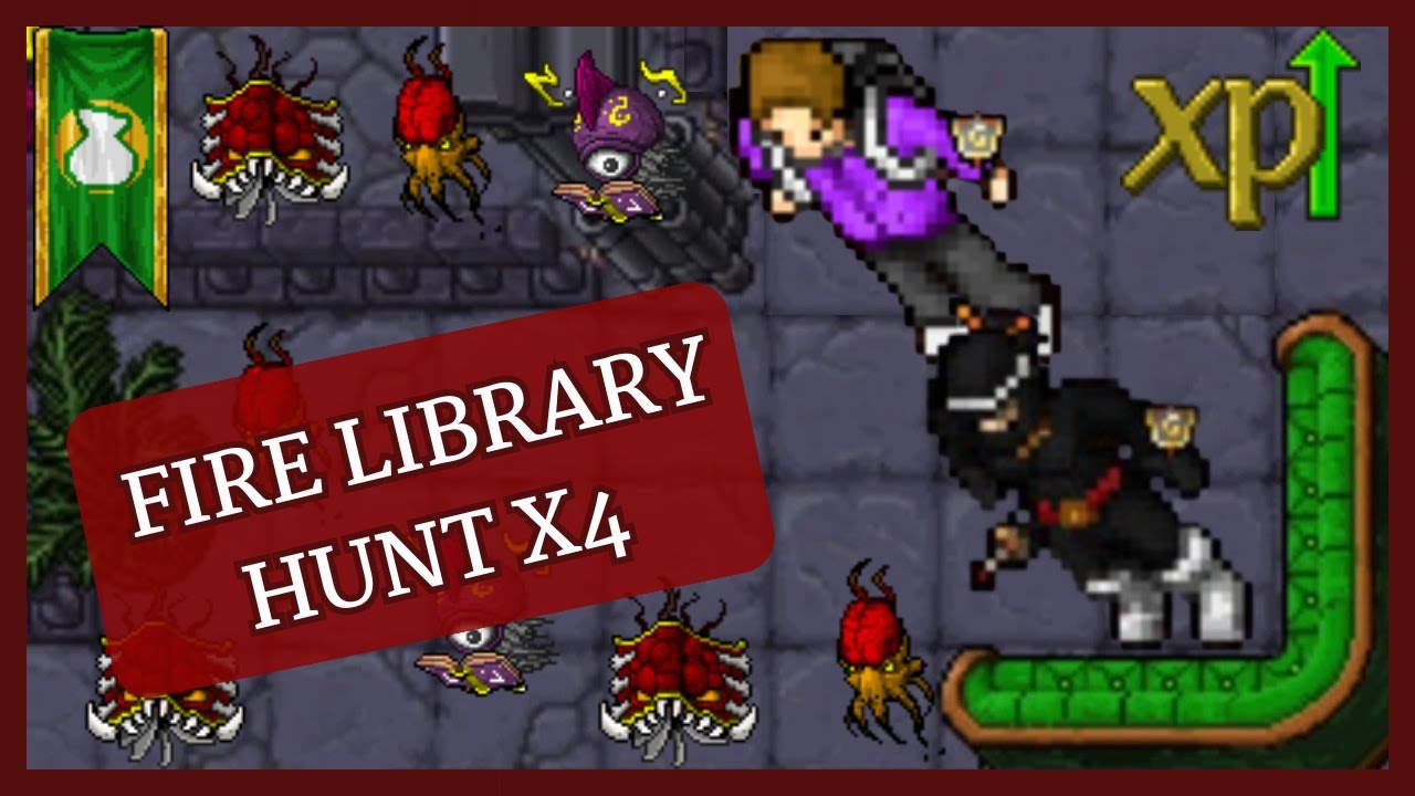 Tibia Hunt x4 Fire Library (Pós buff) Visão ED/RP