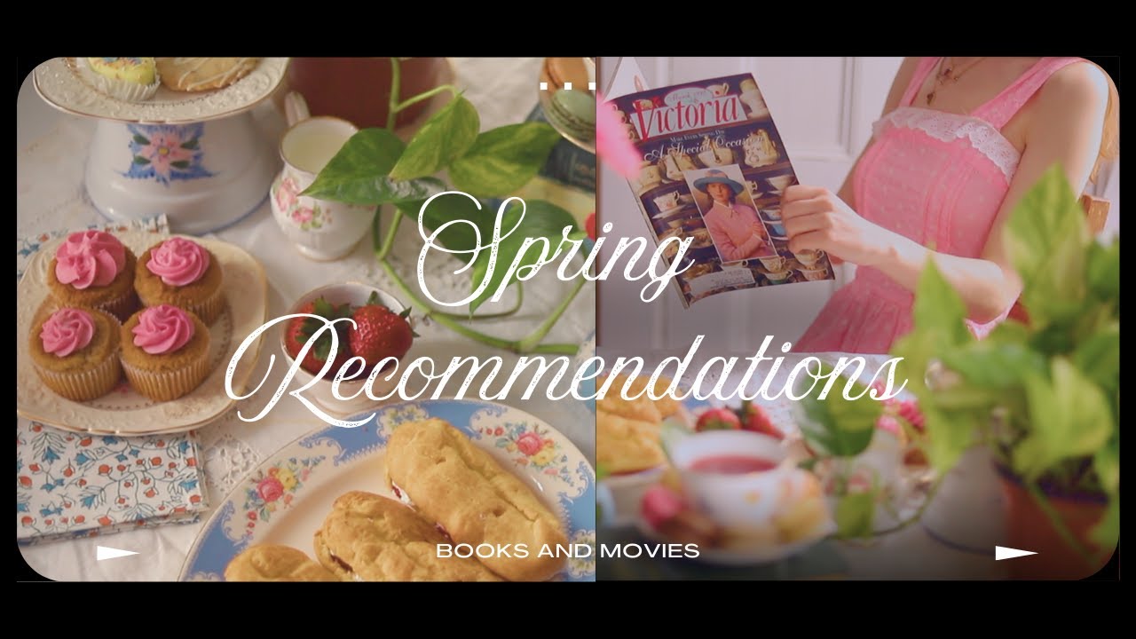 my spring comfort books and movies🫖👒🐇 whimsical cozy favorites