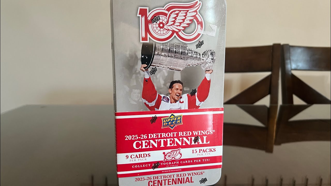 SEAT? 2025-26 Upper Deck Detroit Red Wings Centennial Hobby Tin 