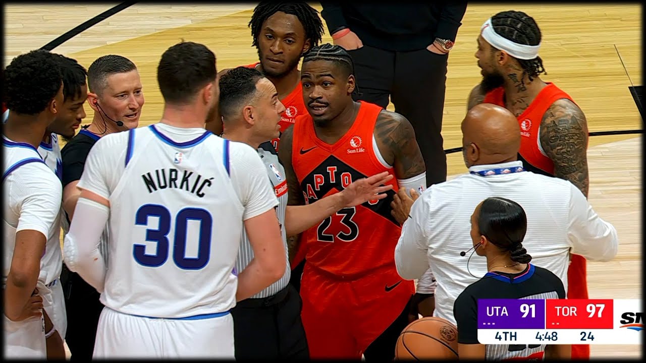 Scottie Barnes and Jusuf Nurkić playing physical leads to mini scuffle