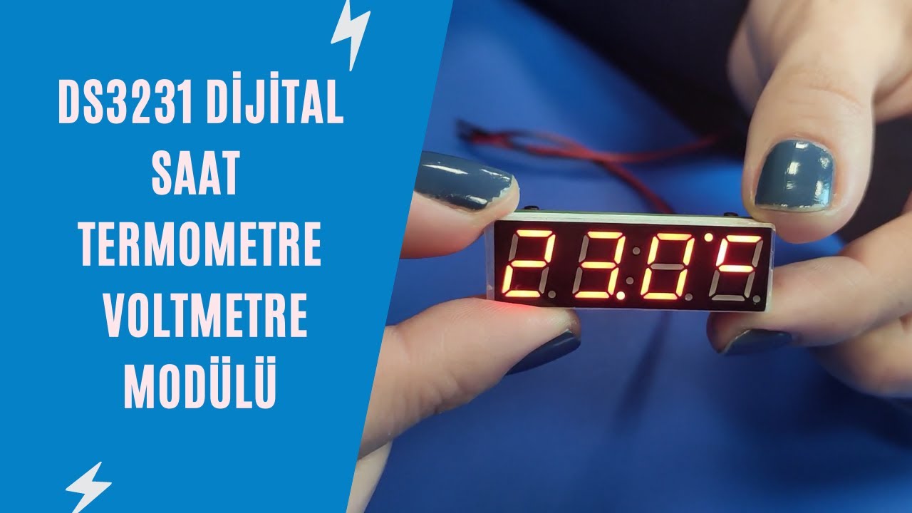 DS3231 Dijital Saat-Termometre-Voltmetre Modülü | #direncnet