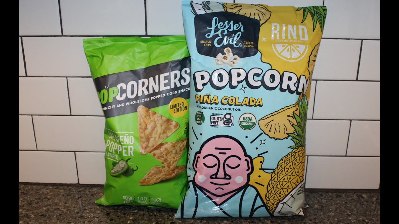 PopCorners Jalapeño Popper Corn Snack & LesserEvil x RIND Pina Colada Popcorn Review