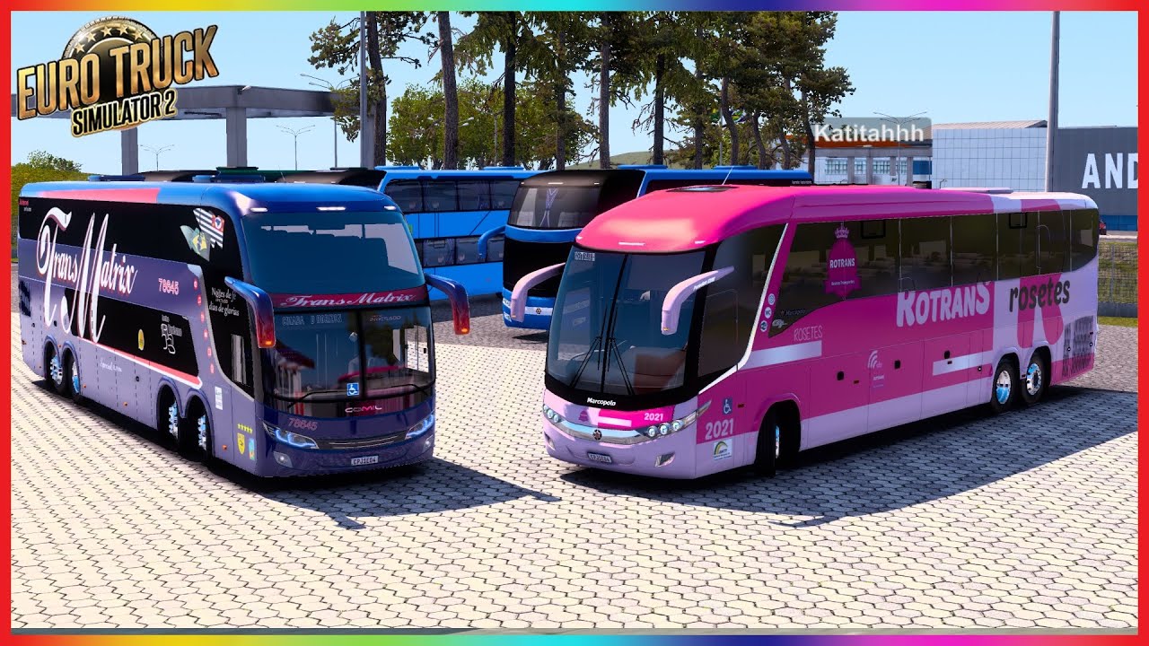 PRIMEIRA VIAGEM da TRANS MATRIX e ROTRANS | MAPA EAA ETS2 MOD BUS | COMIL INVICTUS DD 8X2