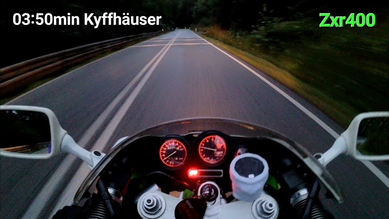Wet Kyffhäuser in under 4min - RAW- Kawasaki Zxr400
