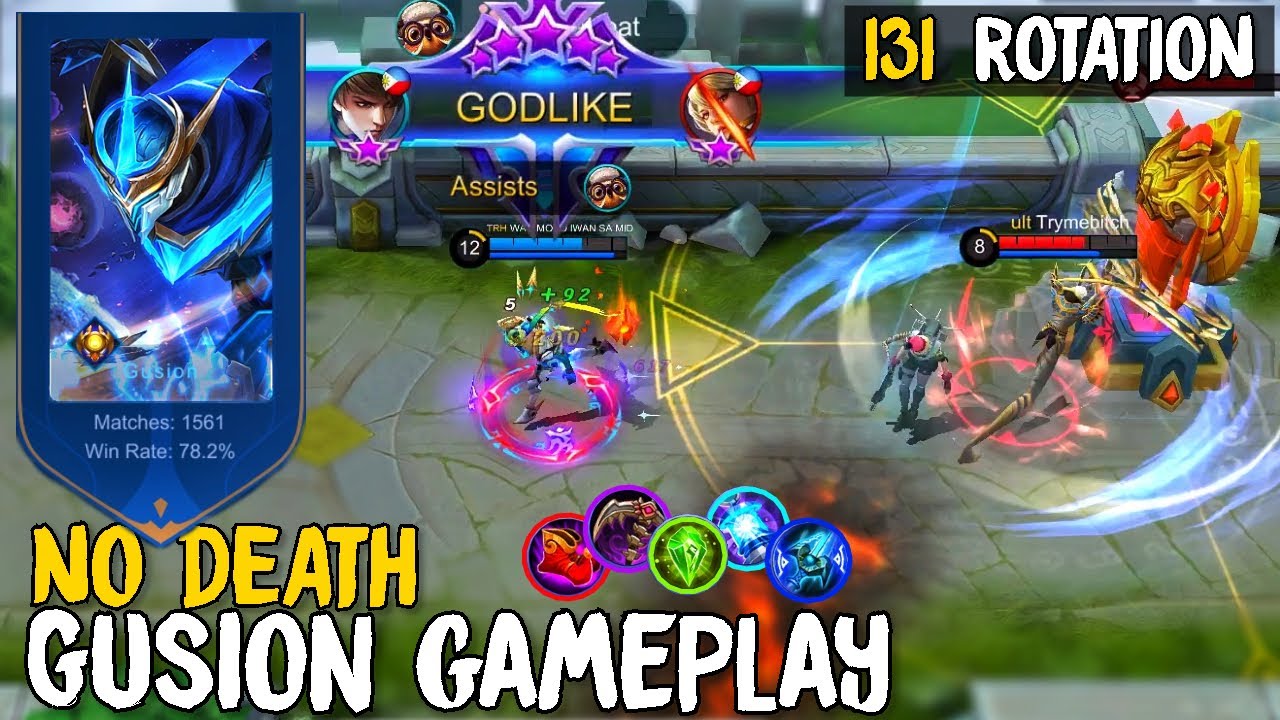 131 ROTATION USING GUSION! 13 KILLS + NO DEATH | Solo Rank Mythical Glory Gameplay by Astre | MLBB