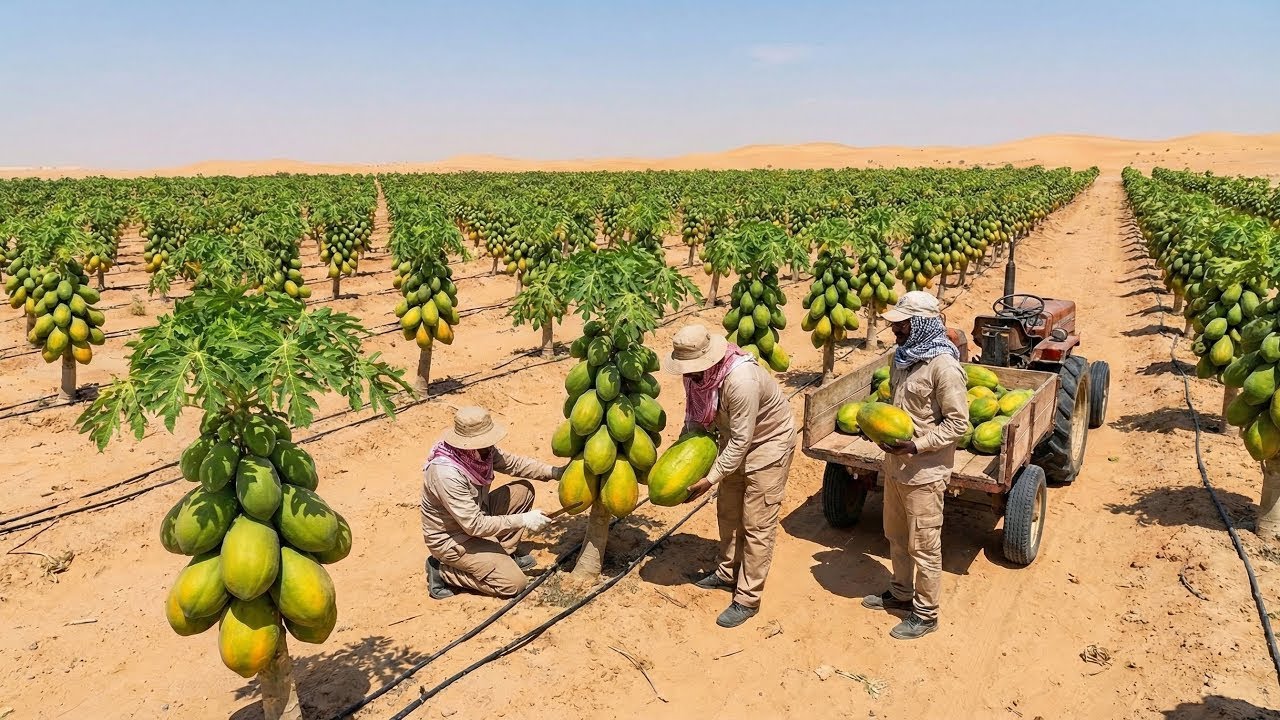 ¡Increíble! Cultivaron papayas en el desierto  Los resultados sorprendieron al mundo entero