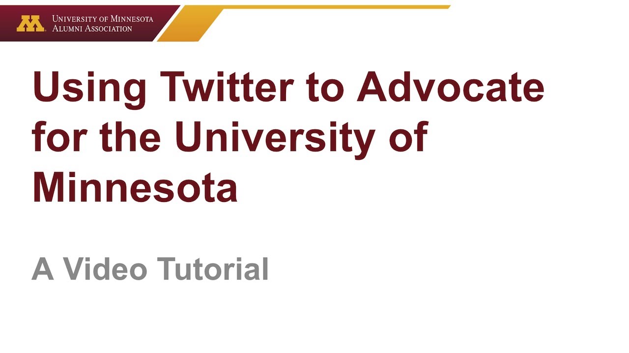 Using Twitter to Advocate for the University of Minnesota