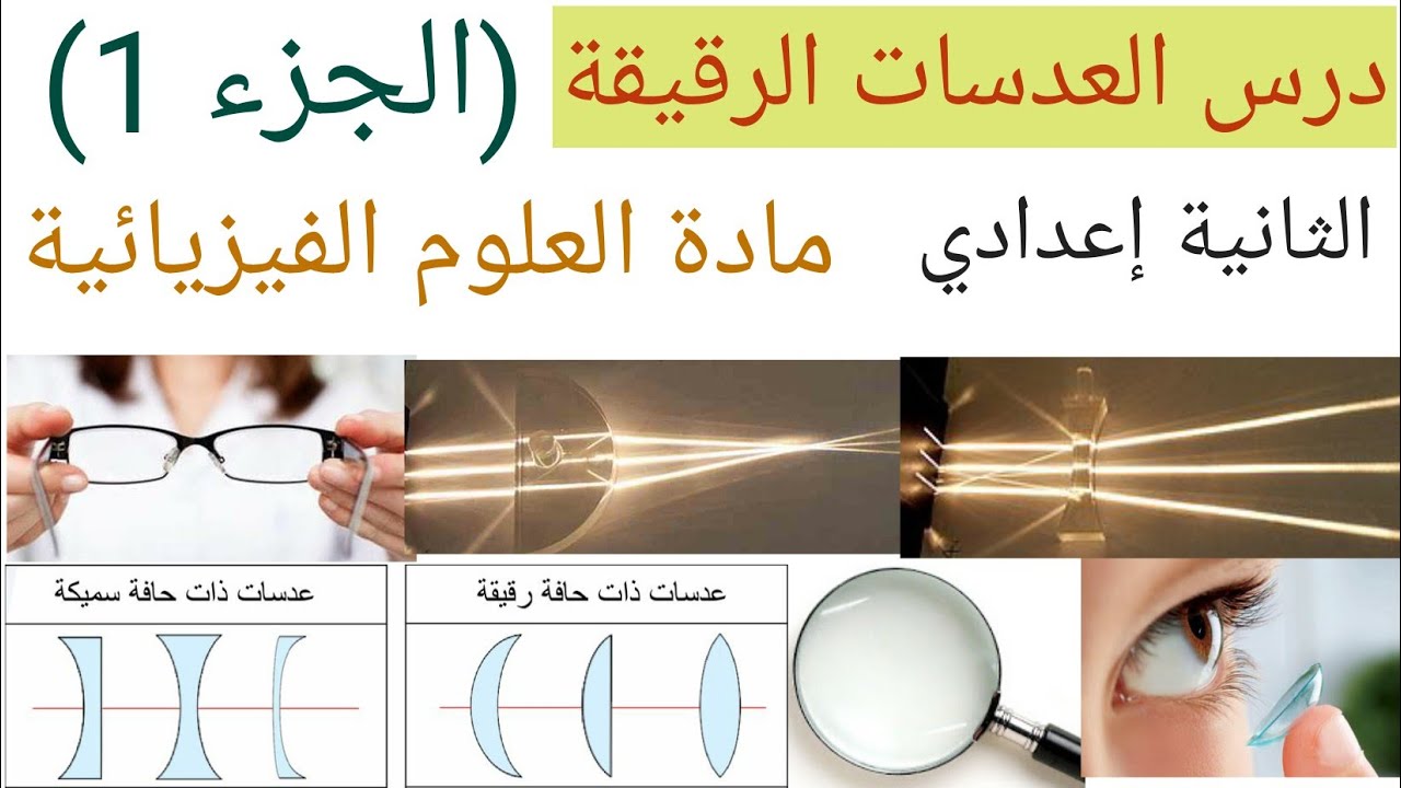 العدسات الرقيقة (الجزء 1) السنة الثانية إعدادي مادة العلوم الفيزيائية