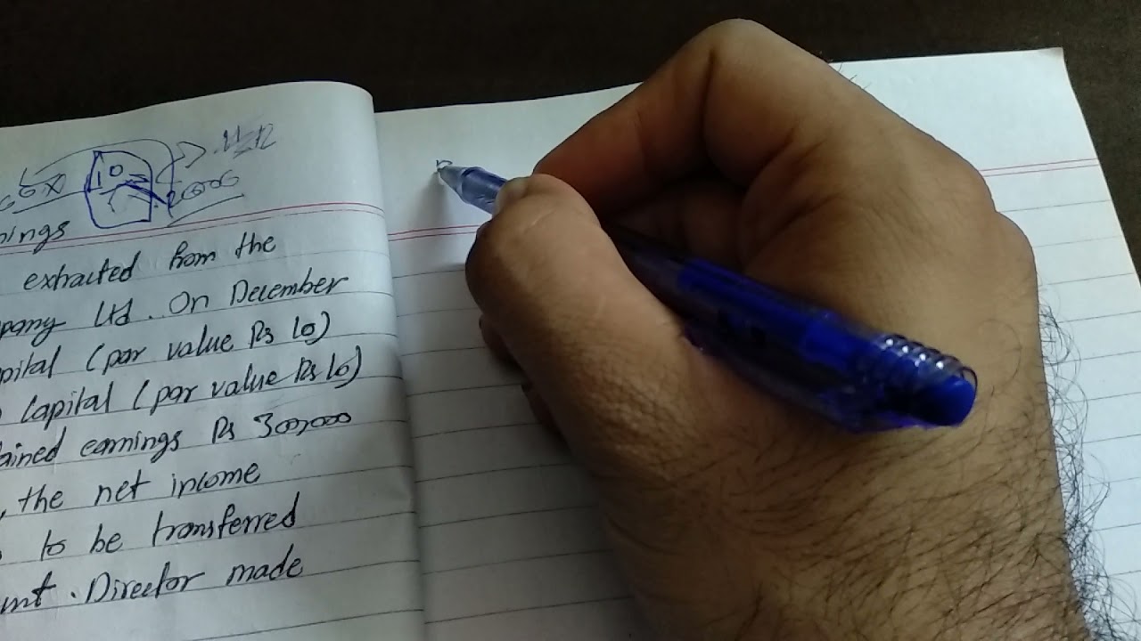 Solving 2018 Retained earnings from intermediate Karachi board explained in Urdu