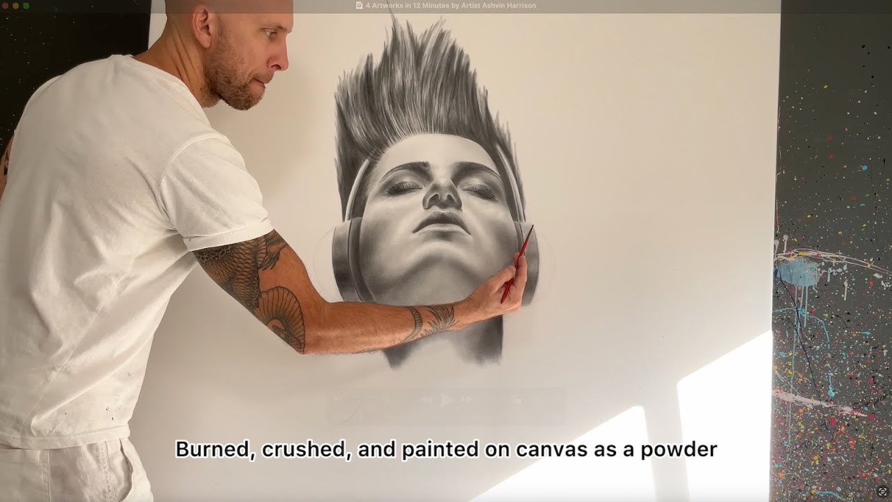 4 Artworks in 12 Minutes by Artist Ashvin Harrison