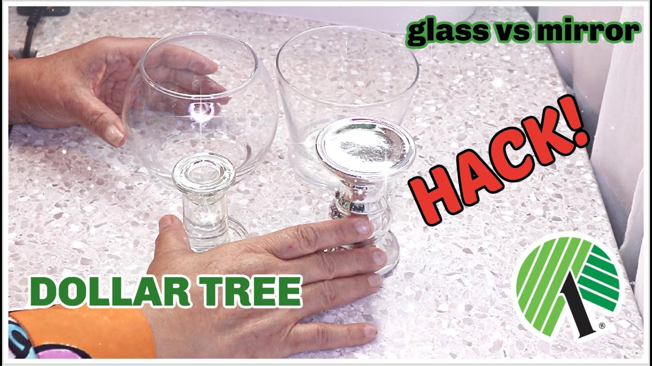 CAN IT BE THIS SIMPLE? | DIY GLASS vs MIRROR | Dollar Tree GLAM Hack!!