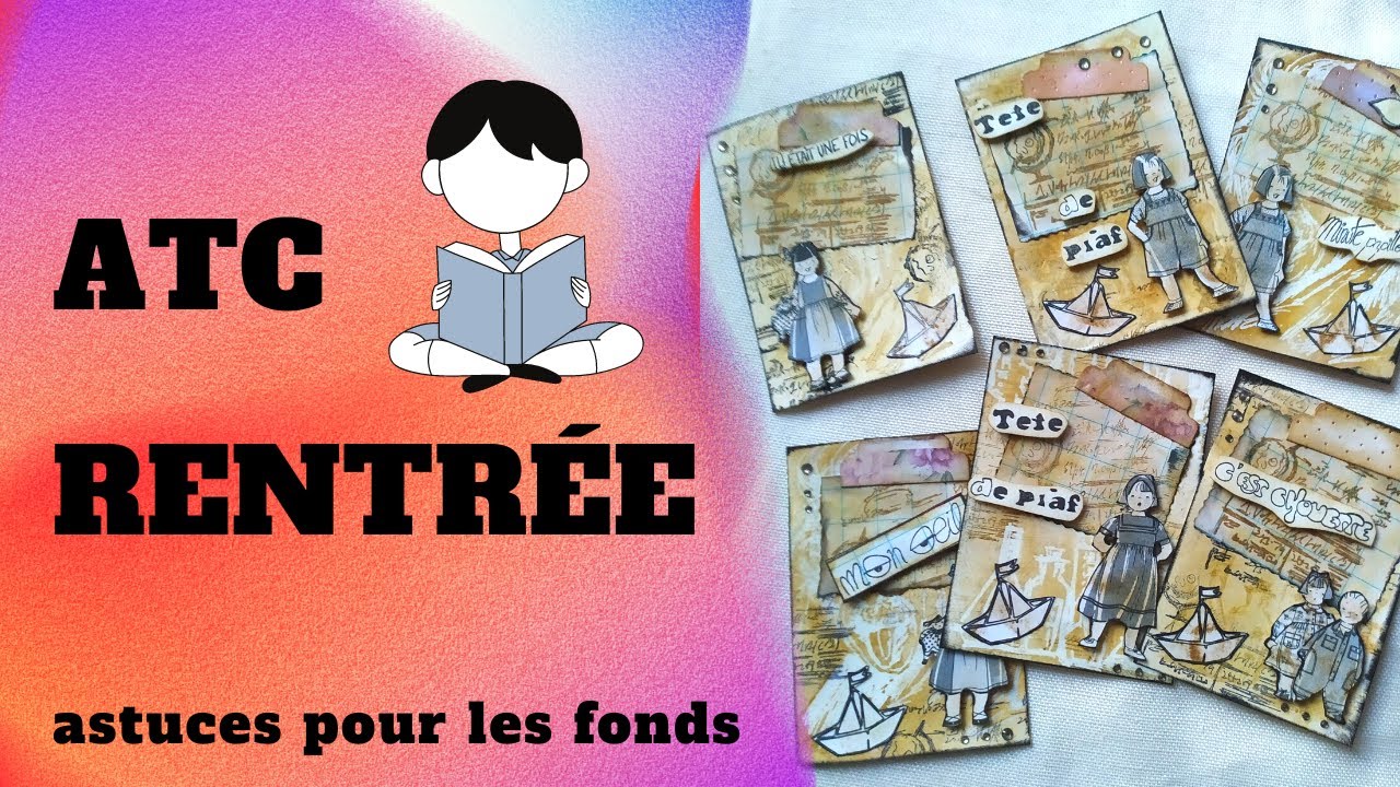 Tuto ATC rentrée des classes/idées et des alternatives pour la technique du resist