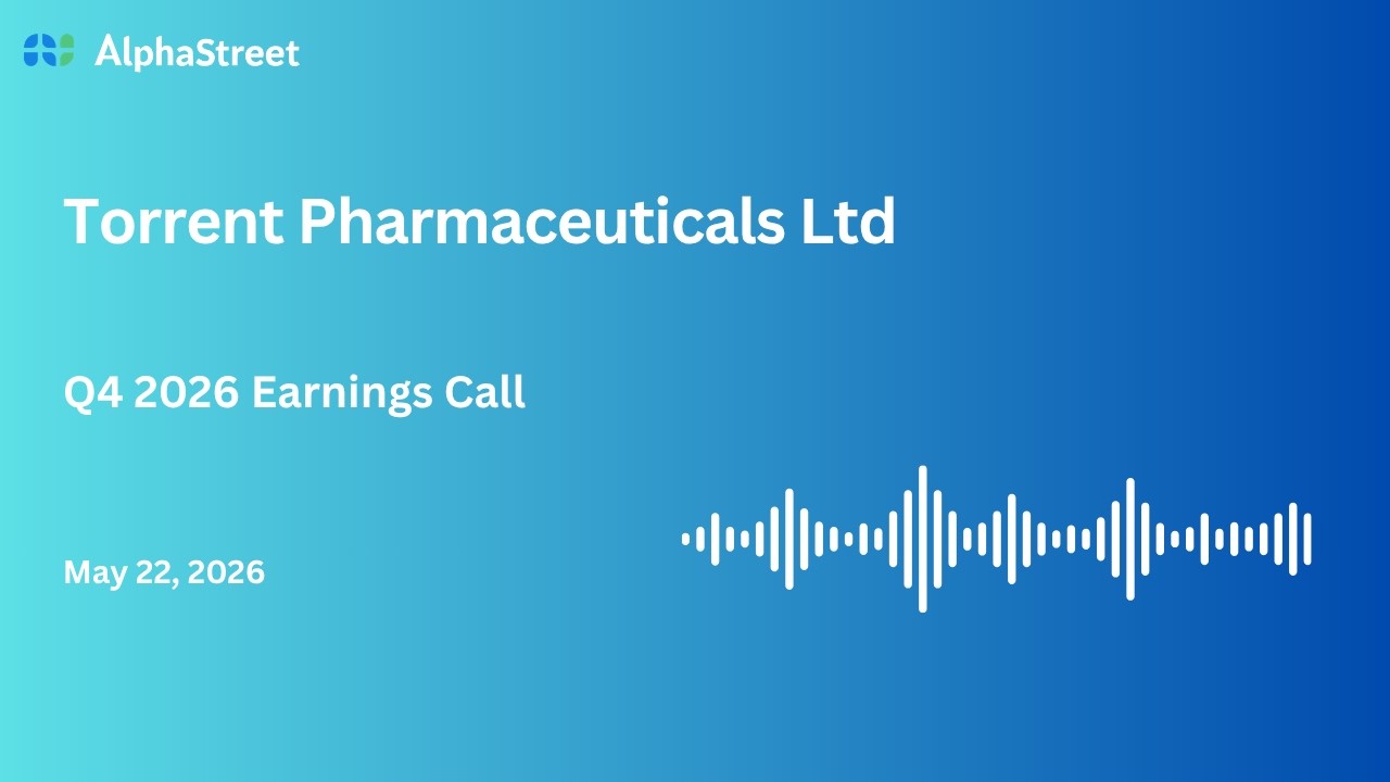 Конференц-звонок Torrent Pharmaceuticals Ltd по итогам 4 квартала 2025-26 финансового года
