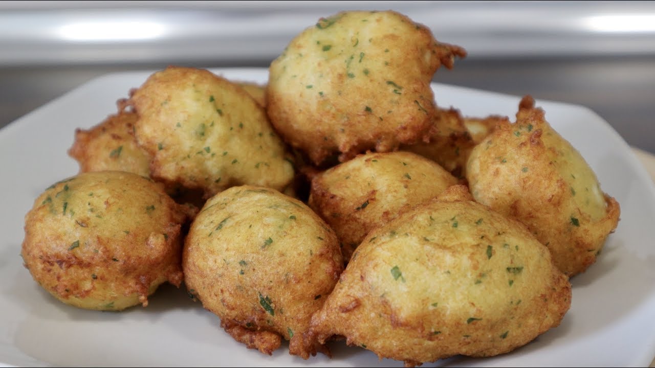 BUÑUELOS DE BACALAO ESPONJOSOS Y MUY SABROSOS